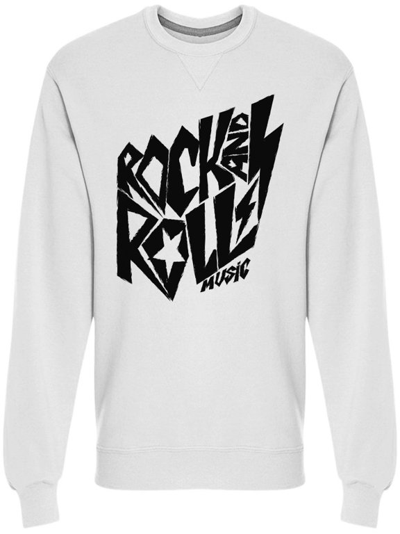 Rock And Roll Music Logo Art Sweatshirt Men -Image by Shutterstock, Male Small