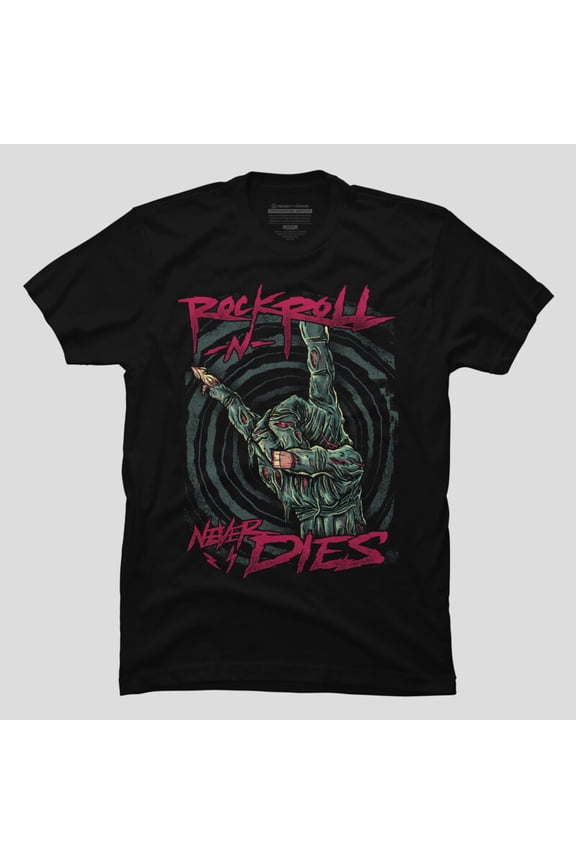 Rock And Roll Never Dies Funny Music Festival Concert Slogan Unisex T-Shirt, Up to Size 5XL