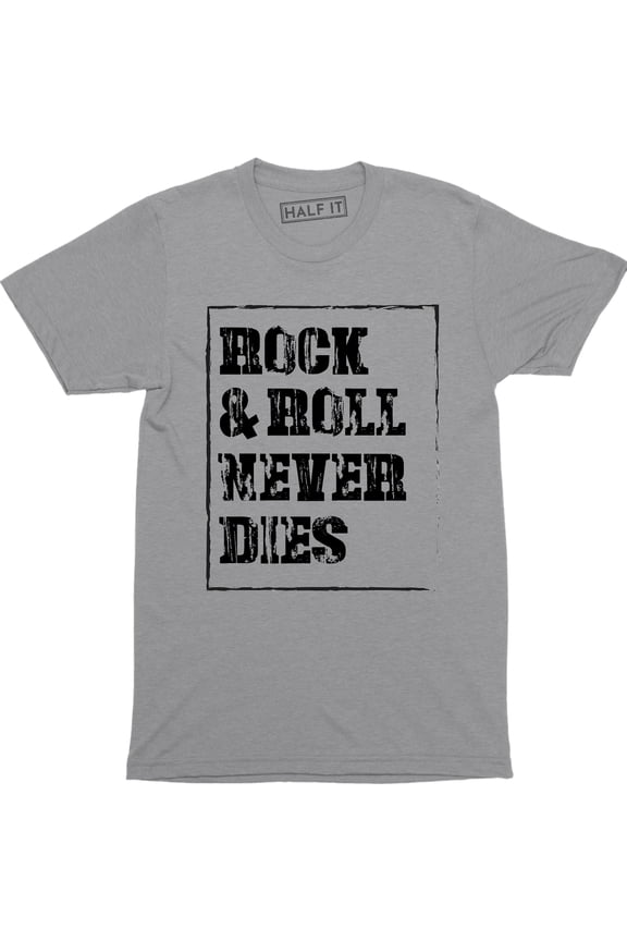 Rock And Roll Never Dies Music Classic Rock Short Sleeve Men's T-Shirt