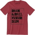 thumbnail image 1 of Rock And Roll Never Dies Music Classic Rock Short Sleeve Men's T-Shirt, 1 of 4