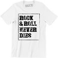 thumbnail image 1 of Rock And Roll Never Dies Music Classic Rock Short Sleeve Men's T-Shirt, 1 of 4