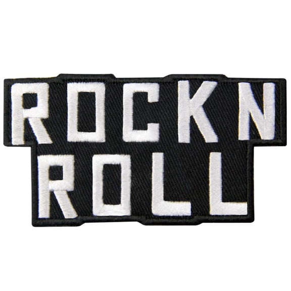 Rock And Roll Patch Embroidered Punk Heavy Metal Musical Applique Badge Iron On Sew On Emblem