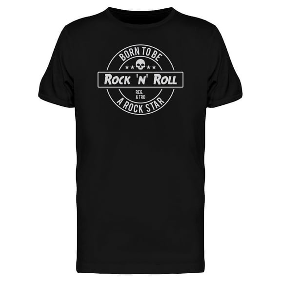 Rock And Roll Rockstar Slogan T-Shirt Men -Image by Shutterstock, Male 3X-Large