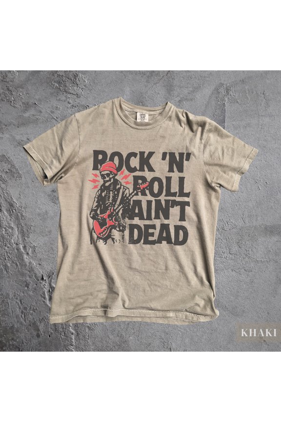 Rock And Roll Shirt Retro Distressed Graphic T-Shirt, Rocker Tees, Boho Punk Grunge Trashy