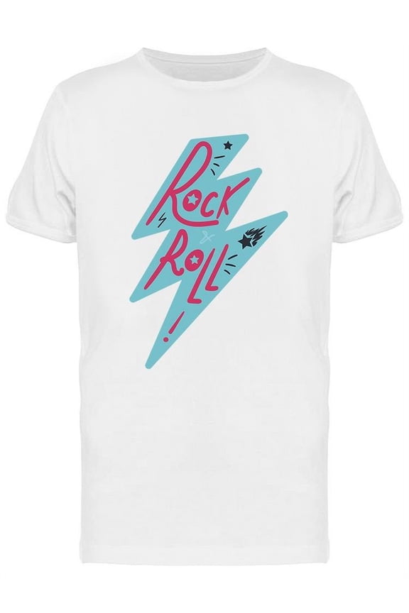 Rock And Roll Slogan T-Shirt Men -Image by Shutterstock, Male Small