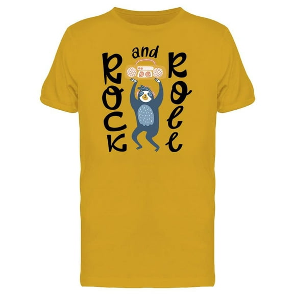 Rock And Roll Sloth T-Shirt Men -Image by Shutterstock, Male Large