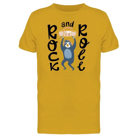 Rock And Roll Sloth T-Shirt Men -Image by Shutterstock, Male Small