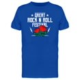 thumbnail image 1 of Rock And Roll Text Rose Flower T-Shirt Men -Image by Shutterstock, Male 3X-Large, 1 of 2