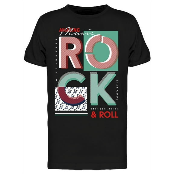 Rock And Roll Vintage Design T-Shirt Men -Image by Shutterstock, Male Medium