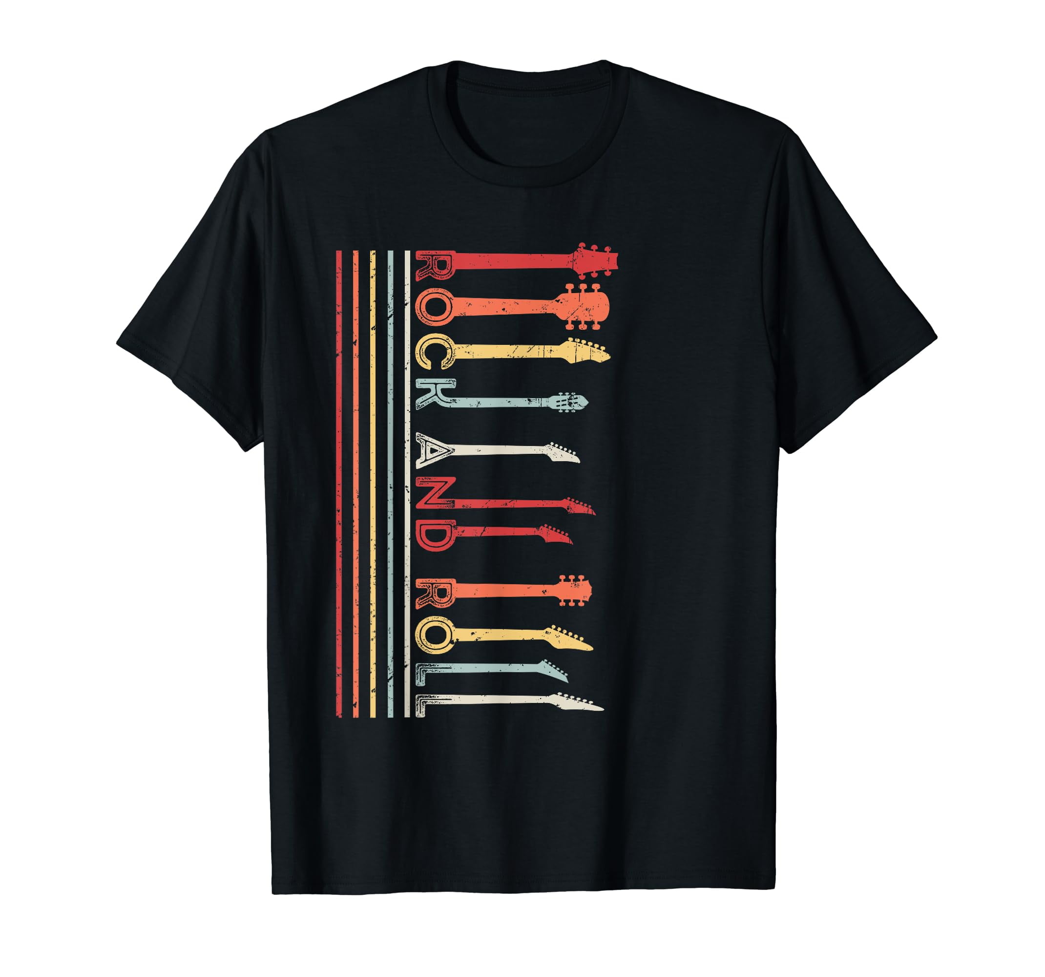 Rock And Roll Vintage Tee For Concert Band, Rock Music Lover T-Shirt ...