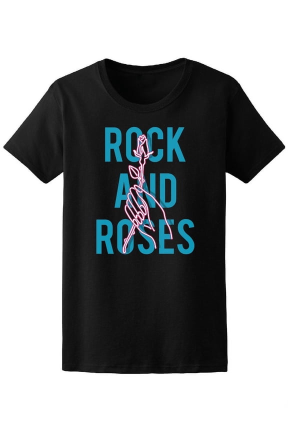 Rock And Roses Sharp Effect T-Shirt Women -Image by Shutterstock, Female x-Large