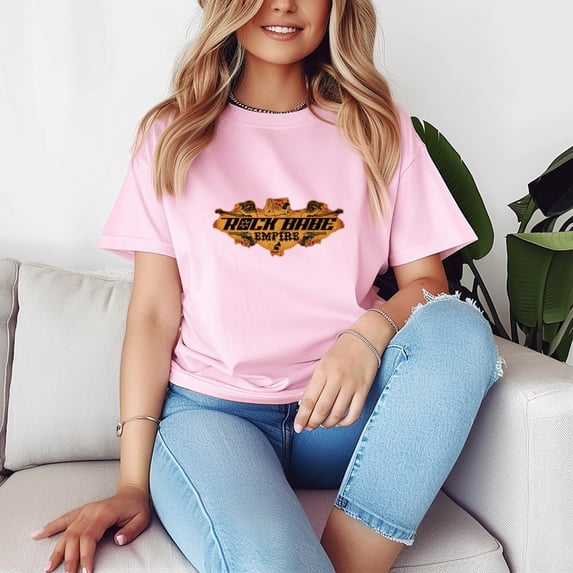 Rock Babe Vintage Funny Pin Up Girl Retro Music Fun Unisex T-Shirt up to 5XL