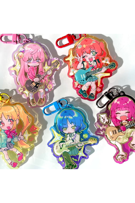 Rock Band Anime Acrylic Keychain, random 1 pack