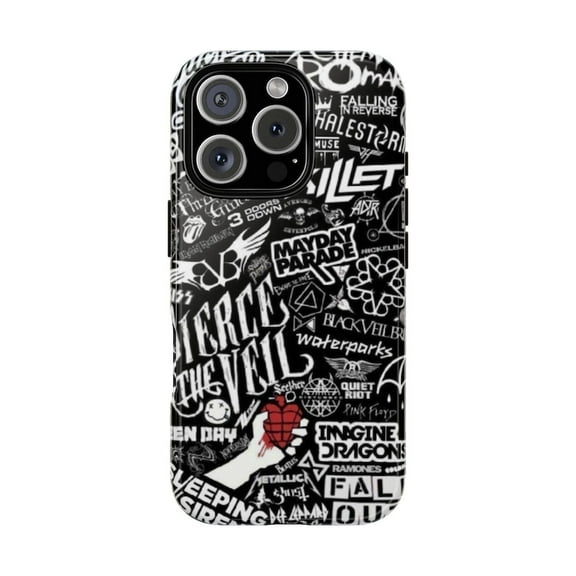 Rock Band Case iPhone 11 12 13 14 15 16 Pro Max Punk Music Lover Style
