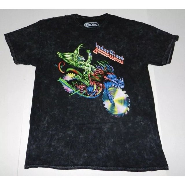 Rock Band Judas Priest Painkiller Album Heavy Metal Acid Wash T shirt