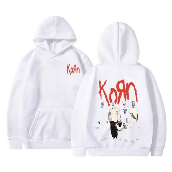 Rock Band Korn Graphic Hoodie Men Women Casual Fashion Hoodies Retro Pullover Male Vintage Gothic Sweatshirts Clothes Suitable Teen Outdoor Sweatshirts Hoodies
