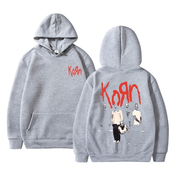 Rock Band Korn Graphic Hoodie Men Women Casual Fashion Hoodies Retro Pullover Male Vintage Gothic Sweatshirts Clothes Suitable Teen Outdoor Sweatshirts Hoodies