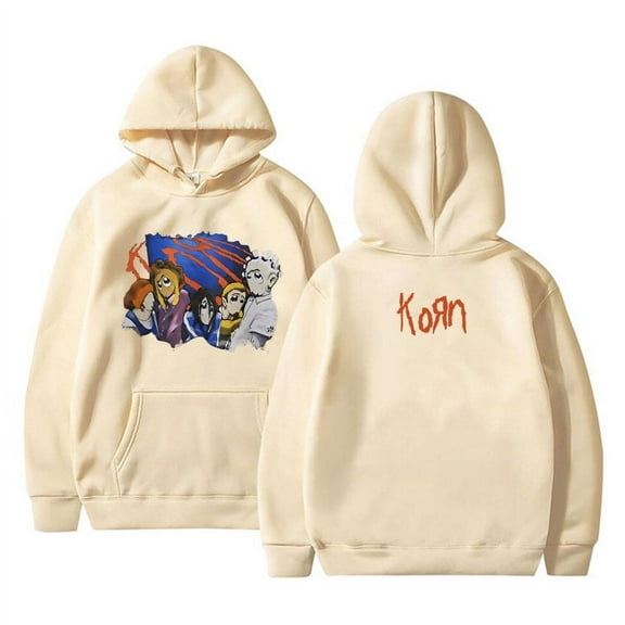 Rock Band Korn Print Hoodies Men Harajuku Sweatshirt Unisex Streetwear Men Vintage Hip Hop Hoodies