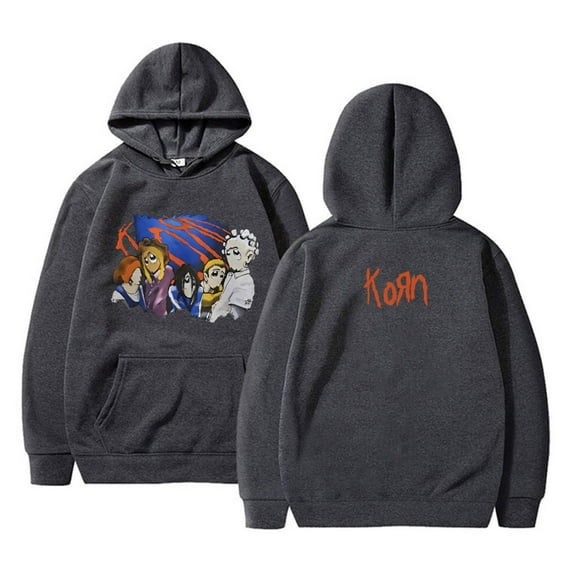 Rock Band Korn Print Hoodies Men Harajuku Sweatshirt Unisex Streetwear Men Vintage Hip Hop Hoodies