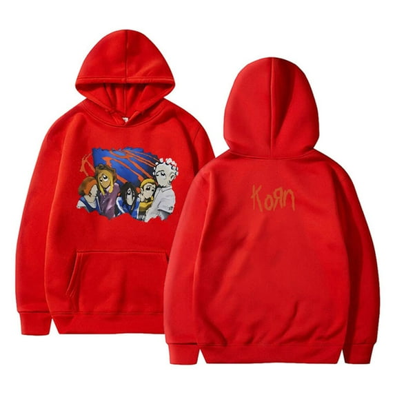 Rock Band Korn Print Hoodies Men Harajuku Sweatshirt Unisex Streetwear Men Vintage Hip Hop Hoodies
