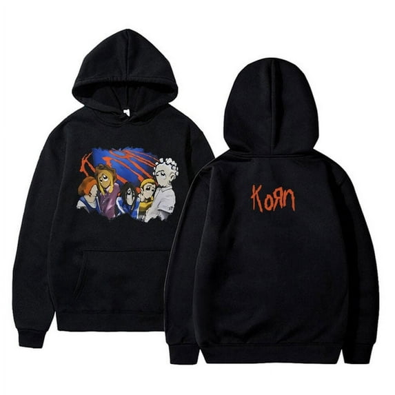 Rock Band Korn Print Hoodies Men Harajuku Sweatshirt Unisex Streetwear Men Vintage Hip Hop Hoodies