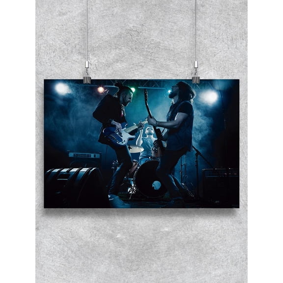 Rock Band Performs On Stage Poster -Image by Shutterstock