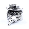 thumbnail image 1 of Rock Band Steampunk Skull Men Rings 14K White Gold Women Jewelry Punk Gothic Vintage  Fashion Accessories Gifts, 1 of 7