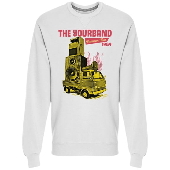 Rock Band Tour Poster Flyer Sweatshirt Men -Image by Shutterstock, Male Large