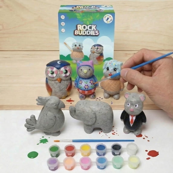Rock Buddies - DIY Resin Shapes Stone Like Figures for 3-12 Years Old