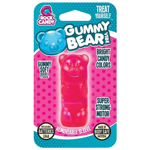 Rock Candy Gummy Bear Bullet Vibrator, Pink