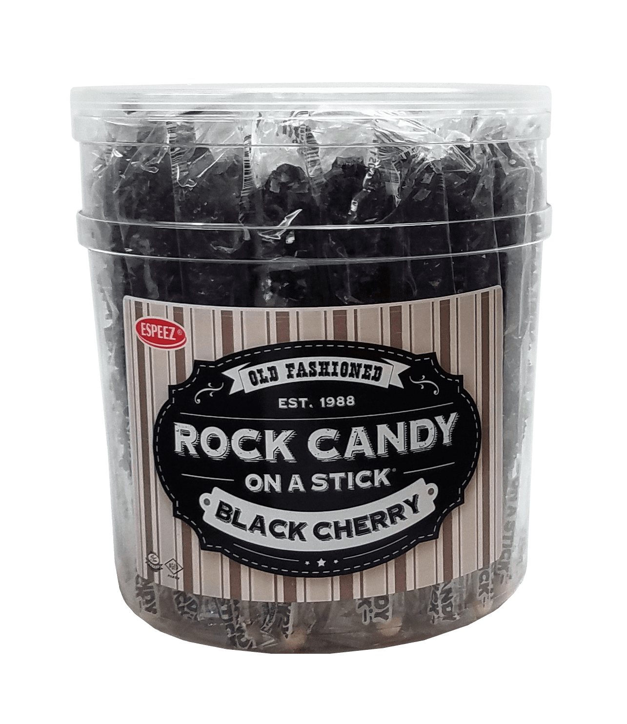 Rock Candy On A Stick Black Cherry 36 Ct. Tub