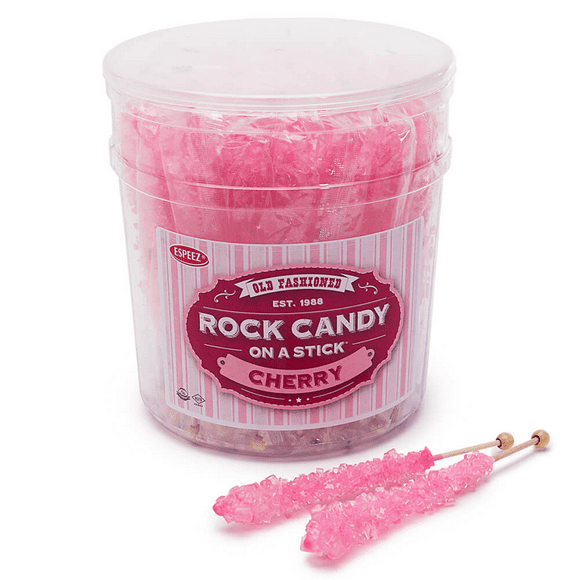 Rock Candy On A Stick - Cherry 36 Ct. Tub - Individually Wrapped Lollipops