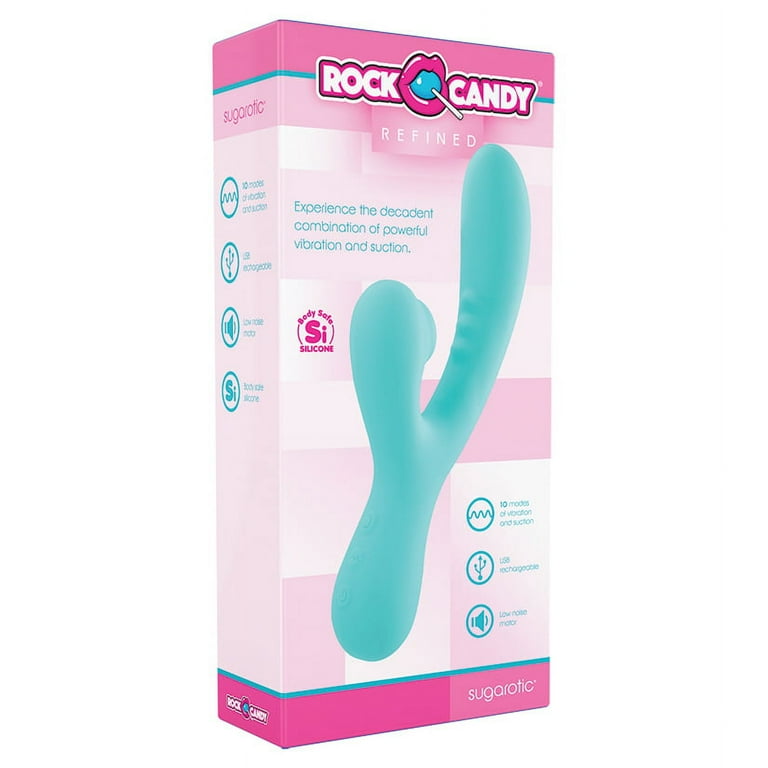 Rock Candy Refined Sugarotic Rabbit Vibrator,Turquoise - Walmart.com