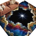 thumbnail image 1 of Rock Cave Washable Living Room Rugs 6'x9', Star Clouds Canyon Nature Abstract Low Pile Throw Large Area Rug Non-Slip Sturdy Edge Binding Carpet for Dining Room Kitchen Office, 1 of 9