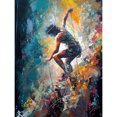 thumbnail image 1 of Rock Climber Multicoloured Mountain Cliff Descent Extra Large XL Wall Art Poster Print, 1 of 3