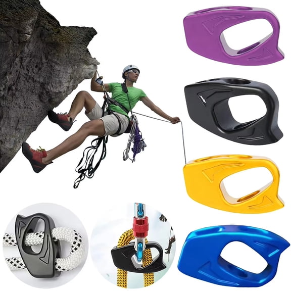 Rock Climbing Arrestor Ascender Fall Protector 8.9kN Rope Clamp Belay Device for 9mm to 10mm Rope Outdoor Tree Arborist,Orange