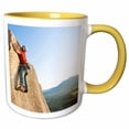 thumbnail image 1 of 3drose, Rock Climbing, Cathedral Ledge Echo Lake Nh - Us30 Jmo1477 - Jerry and Marcy Monkman, 15oz Two-tone Yellow Mug, 1 of 6
