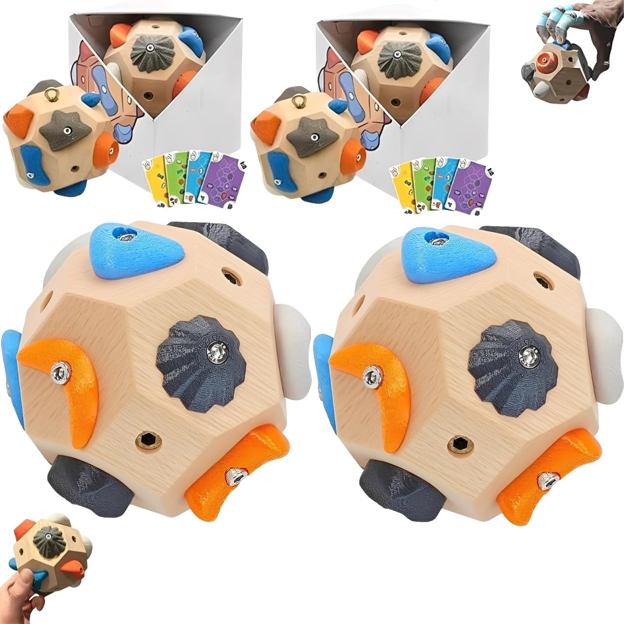 Rock Climbing Grip Trainer Block with Realistic Stone Texture, Portable Finger Strengthener