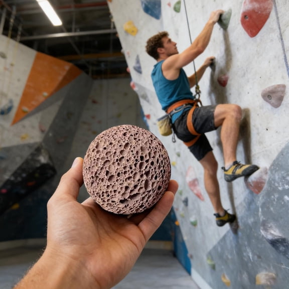Rock Climbing Hand Grip Strengthener Volcanic Rock Grip Ball Hand Exerciser for Grip Strength Training Stress Relief 2.2 Inch