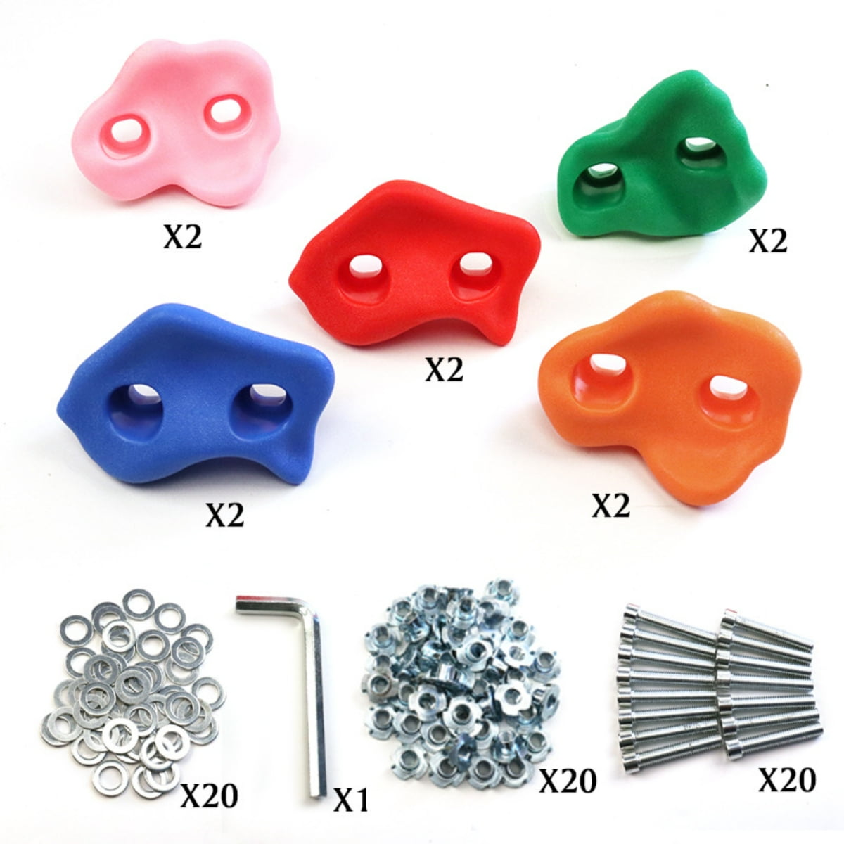 Rock Climbing Holds SetColourful Pig Nose Shape Rock Climbing Holds