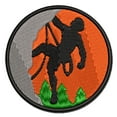 thumbnail image 1 of Rock Climbing Moon Stone Wall Mountain Cliff Applique Multi-Color Embroidered Hook & Loop Patch - 3.5 Inch Large, 1 of 5