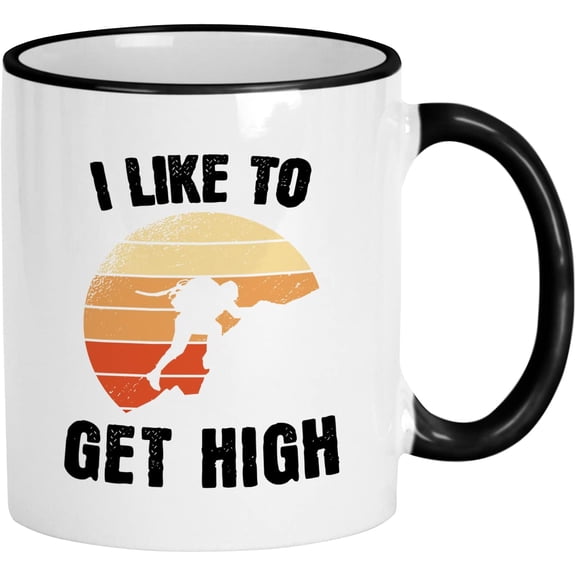 Rock Climbing Mug. 11 Oz I Like To Get High Climber Cup. Rock Climbing Gifts. Climbers Decor Stuff.