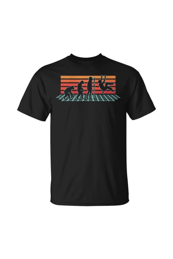 Rock Climbing Retro Vintage Bouldering 80s Style Graphic Tee Unisex Adult Cotton Outdoor Adventure Design T-Shirt for Climbing Casual Wear, Size L, Color Black