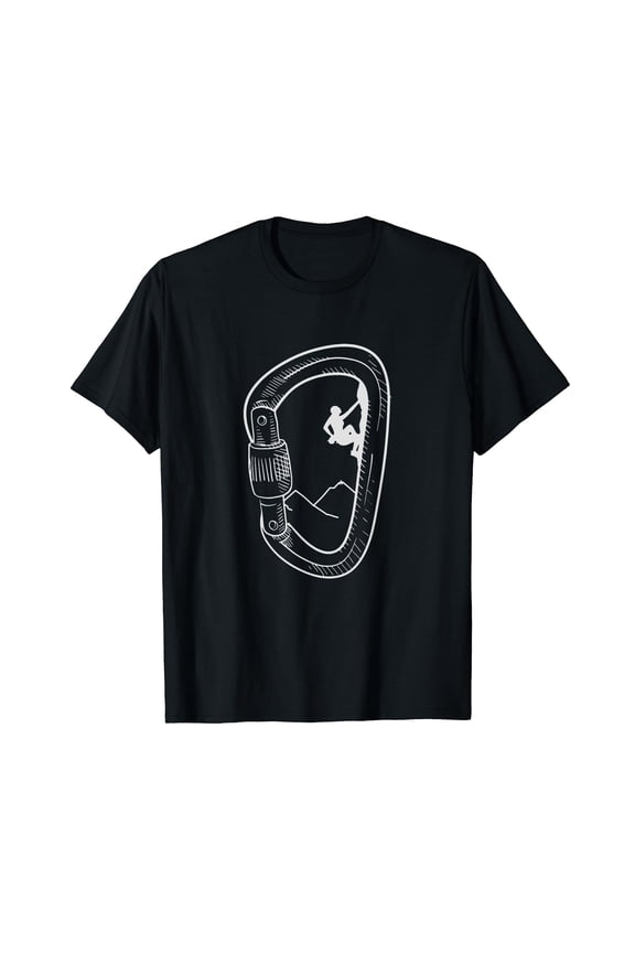 Rock Climbing Shirt Carabiner Mountain Tee Climber Gift T-Shirt