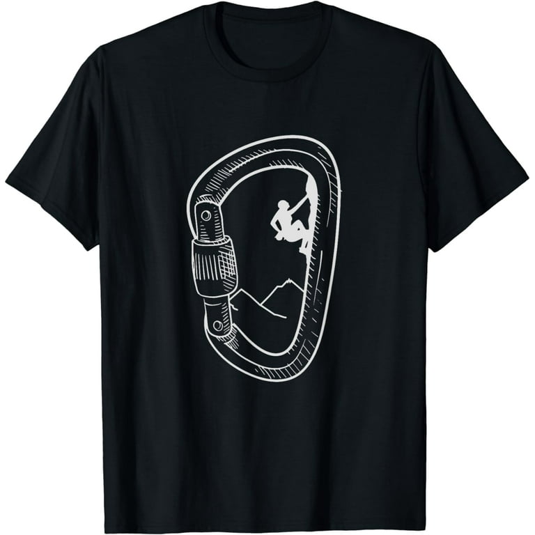 Rock Climbing Shirt Carabiner Mountain Tee Climber Gift Rock Climbing Shirt Carabiner Mountain Tee Climber Gift