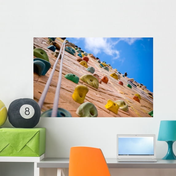 Rock Climbing Wall Mural by Wallmonkeys Peel and Stick Graphic (36 in W x 24 in H) WM350409