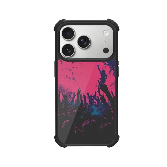 Rock Concert Shockproof Case For iPhone 12 13 14 15 16 Pro Max Series – TPU Bumper + Hard PC Back, Air-Cushion Corners