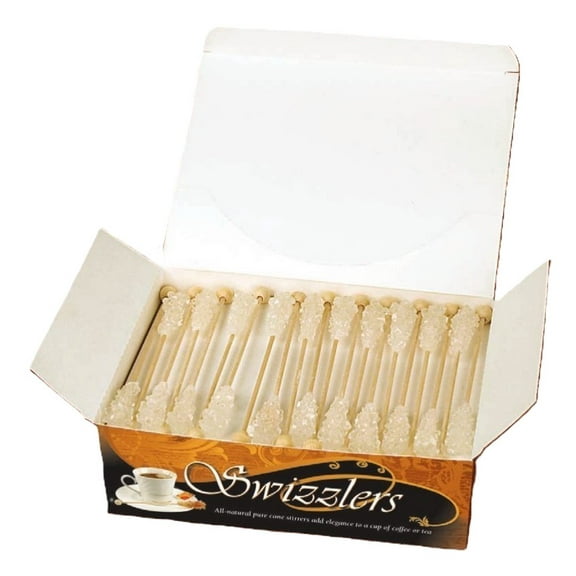 Rock Crystal Candy, Pure Cane Swizzlers, 60 Count Bulk Box