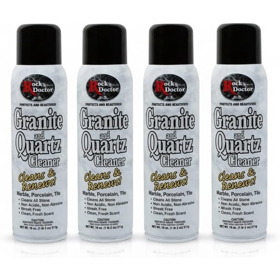Rock Doctor Granite Cleaner - Streak-Free, Antibacterial Spray - 4 Pack, 18 oz Each