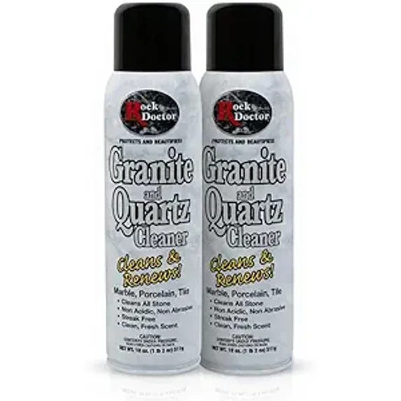 Rock Doctor Granite Cleaner, Cleans& Renews Surfaces, Granite/Marble Countertop Cleaner, Cleaning Spray for Vanity, Table Top, Kitchen Counters, Stone Surfaces 18 Fl Oz Pack of 2